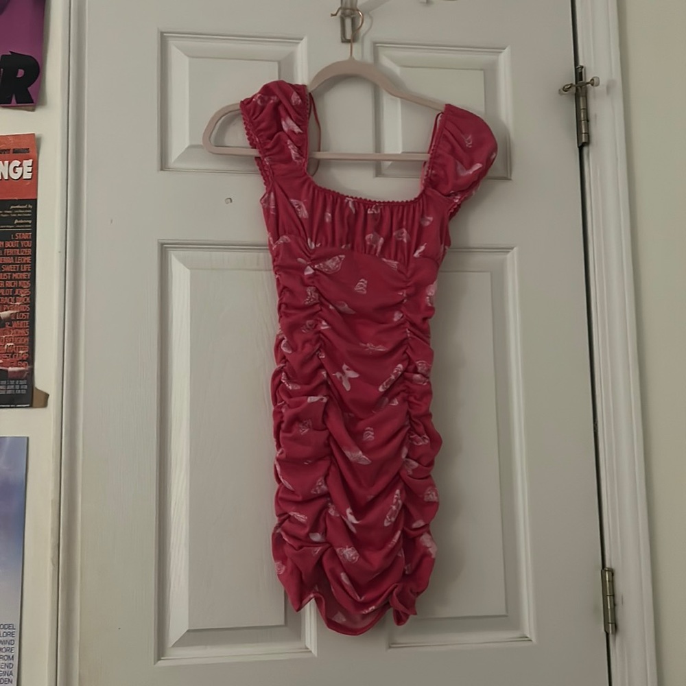 BUTTERFLY PINK URBAN OUTFITTERS MINI DRESS